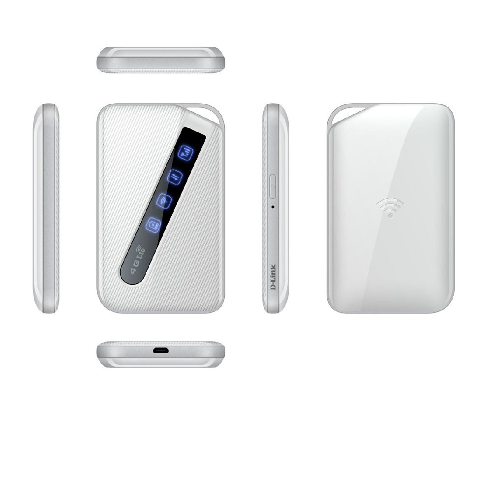 مودم 4G/LTE قابل حمل دی-لینک مدل DWR-930M با باتری 3000 میلی‌آمپر، پشتیبانی از 8 کاربر همزمان، سرعت دانلود 150 مگابیت بر ثانیه، استاندارد بی‌سیم 802.11n/g/b و امنیت WPA/WPA2