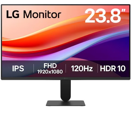 مانیتور 23.8 اینچ ال جی مدل 24U411A-B با وضوح Full HD پنل IPS و نرخ به روزرسانی 120 هرتز
