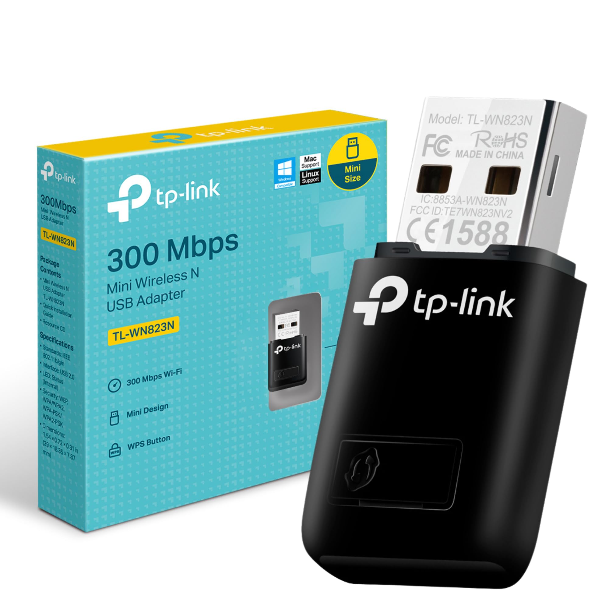 کارت شبکه بی‌سیم و USB تی پی-لینک مدل TL-WN823N
