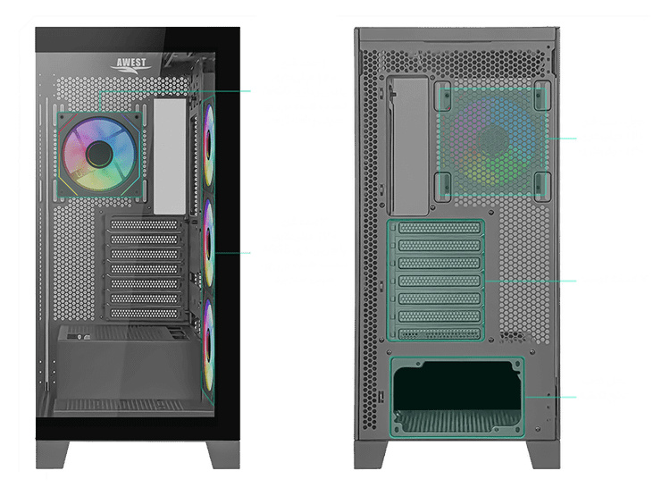 کیس گیمینگ اوست GT-AQ16-MB