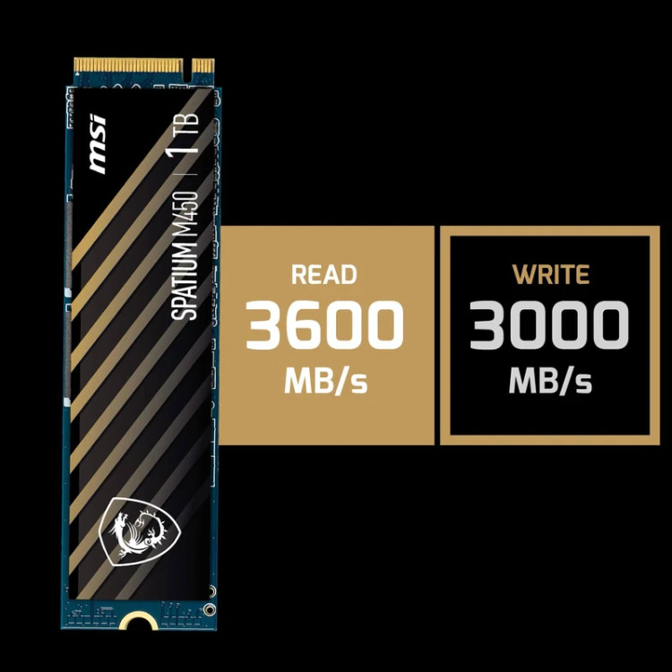 اس اس دی اینترنال PCIe Gen4 x4 ام اس آی مدل SPATIUM M450 ظرفیت 1 ترابایت