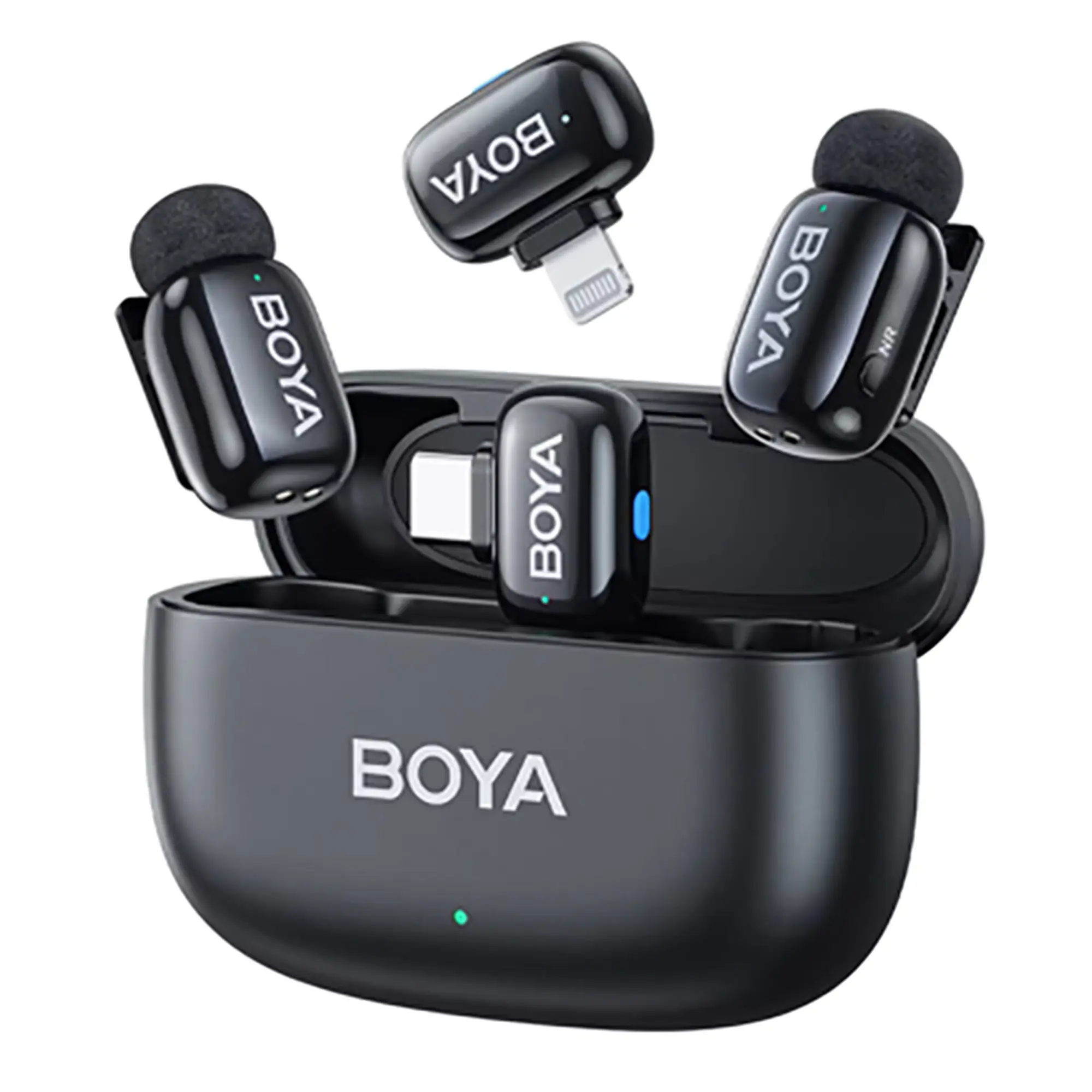 میکروفون یقه ای دو کاربره بویا مدل BOYA MINI2 01 COMBO رابط Type C و LIGHTNING
