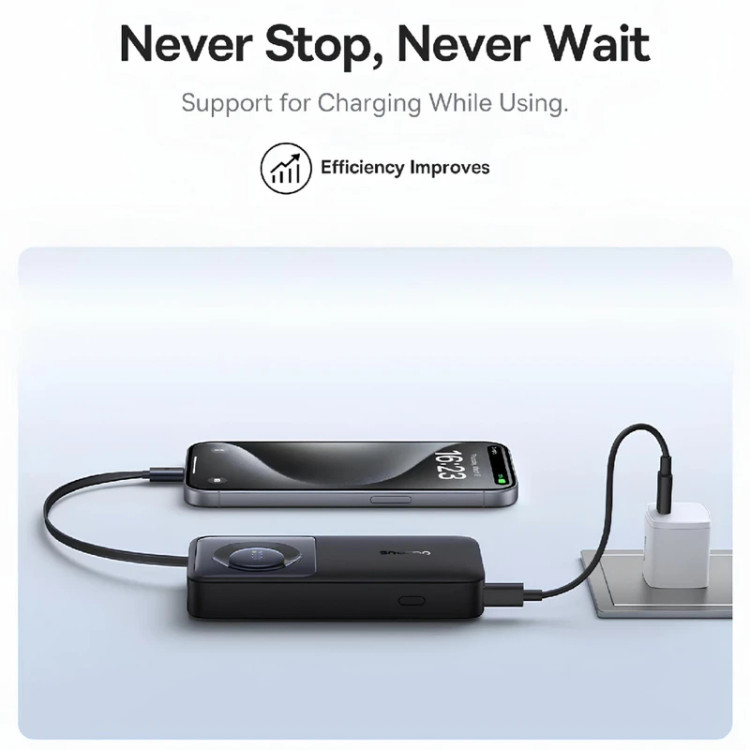 پاوربانک بیسوس مدل Free2Pull 65W ظرفیت 20000 میلی آمپر ساعت به همراه کابل USB-C