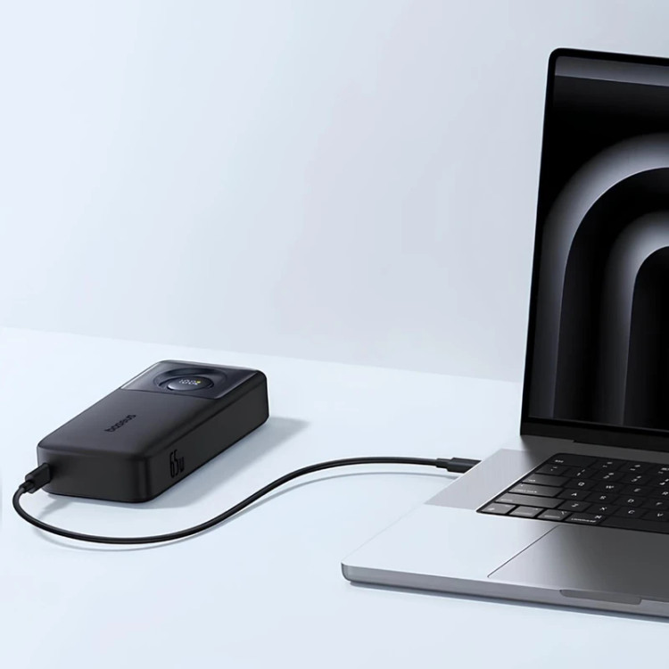 پاوربانک بیسوس مدل Free2Pull 65W ظرفیت 20000 میلی آمپر ساعت به همراه کابل USB-C