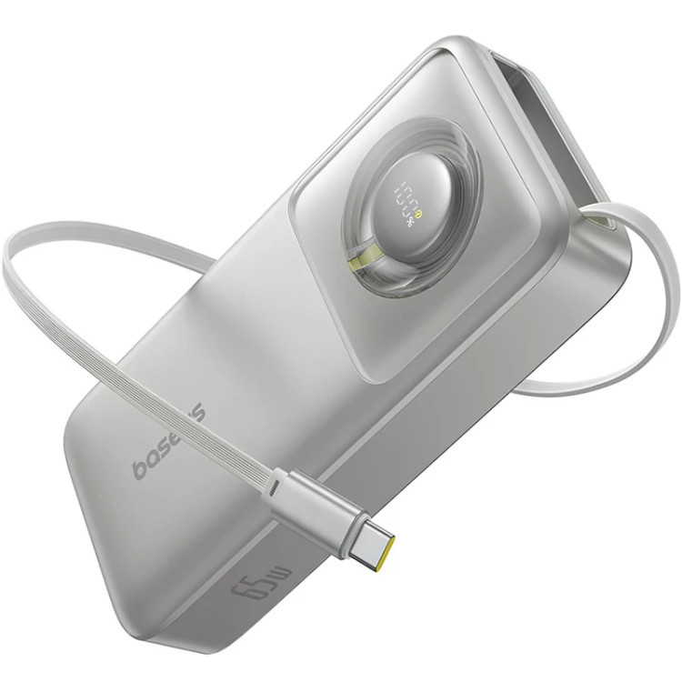 پاوربانک بیسوس مدل Free2Pull 65W ظرفیت 20000 میلی آمپر ساعت به همراه کابل USB-C
