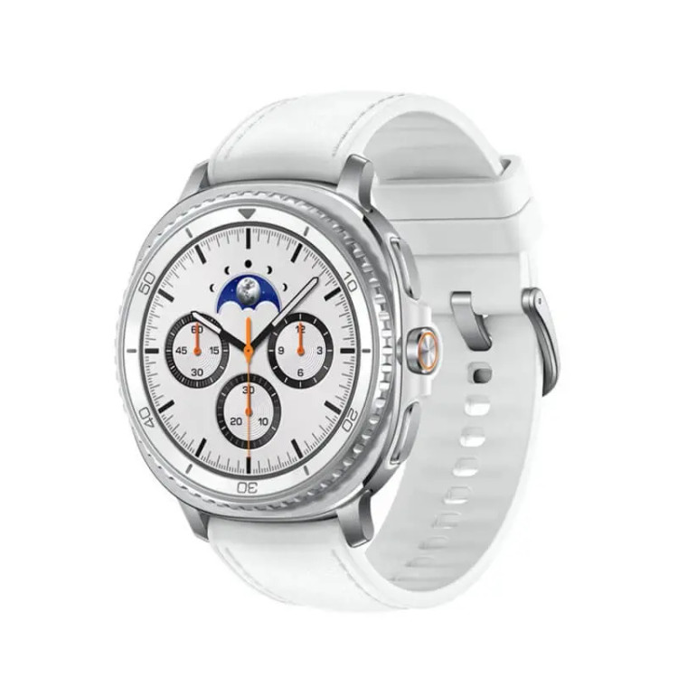 ساعت هوشمند 46 میلیمتری سامسونگ مدل Galaxy Watch 8 Classic (بند چرم) سفید