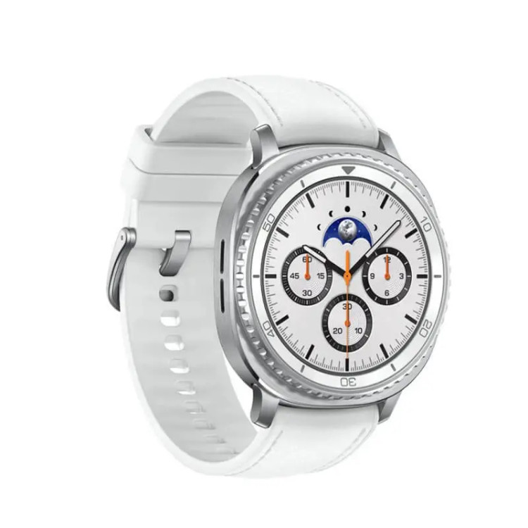 ساعت هوشمند 46 میلیمتری سامسونگ مدل Galaxy Watch 8 Classic (بند چرم) سفید