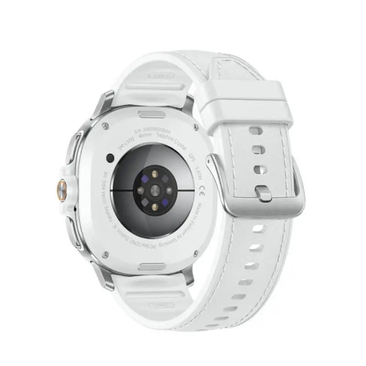 ساعت هوشمند 46 میلیمتری سامسونگ مدل Galaxy Watch 8 Classic (بند چرم) سفید