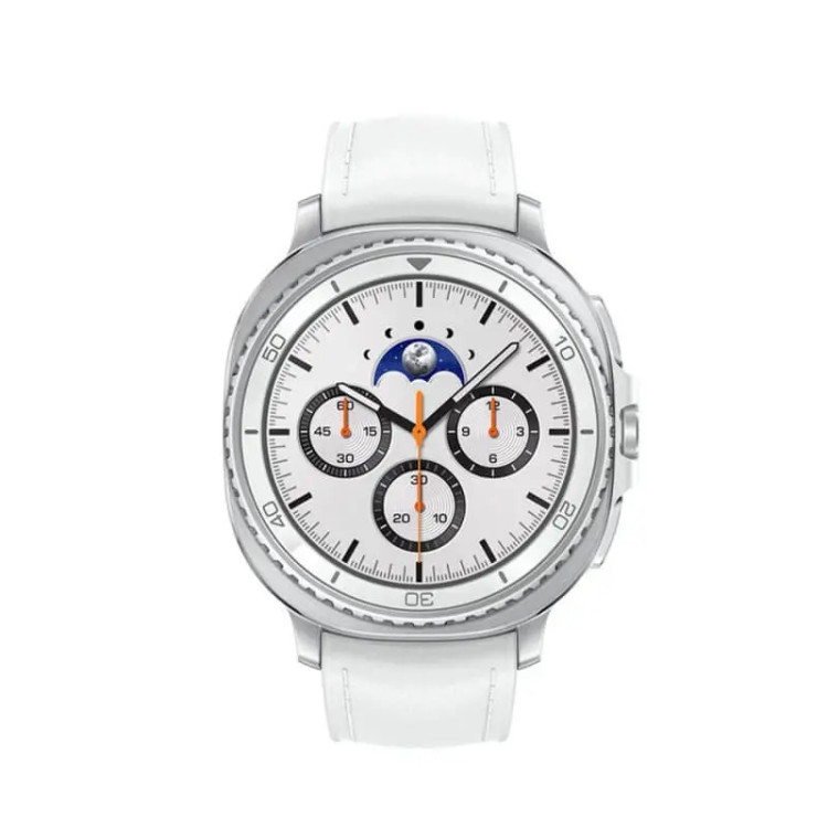 ساعت هوشمند 46 میلیمتری سامسونگ مدل Galaxy Watch 8 Classic (بند چرم) سفید