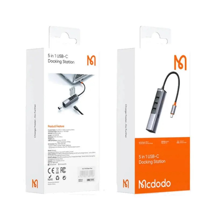 هاب 5 پورت USB-C مک دودو مدل HU-1120