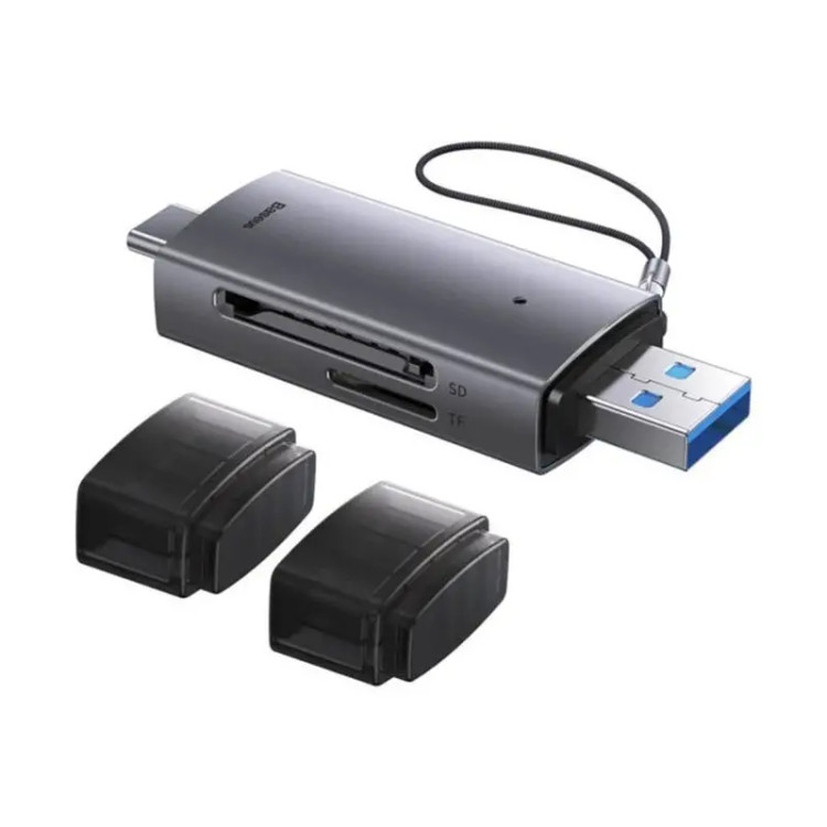 کارت خوان USB-A+C to SD/TF باسئوس مدل Airjoy BS-OH069