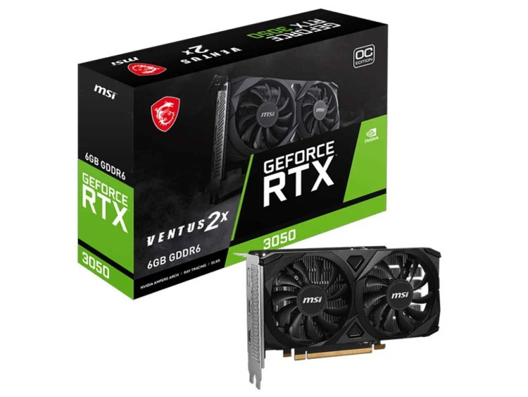 کارت گرافیک ام اس آی مدل MSI GeForce RTX 3050 VENTUS 2X E 6G OC